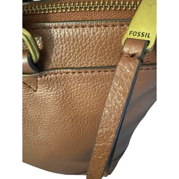 Fossil brown Patchwork Shoulder Bag Tote with Wrist Bag - Picture 4 of 12